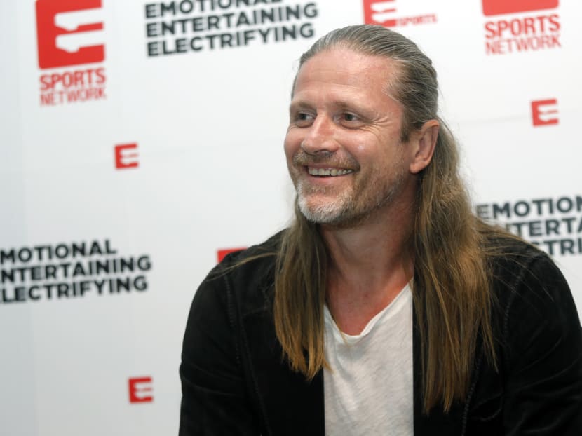 Arsenal legend Emmanuel Petit was in Singapore today for the Launch of ELEVEN SPORTS NETWORK. Photo: Ernest Chua/TODAY
