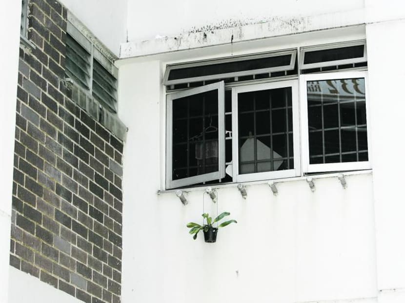 A window of an HDB unit. Photo by OOI BOON KEONG. A window of an HDB unit. Photo by OOI BOON KEONG.