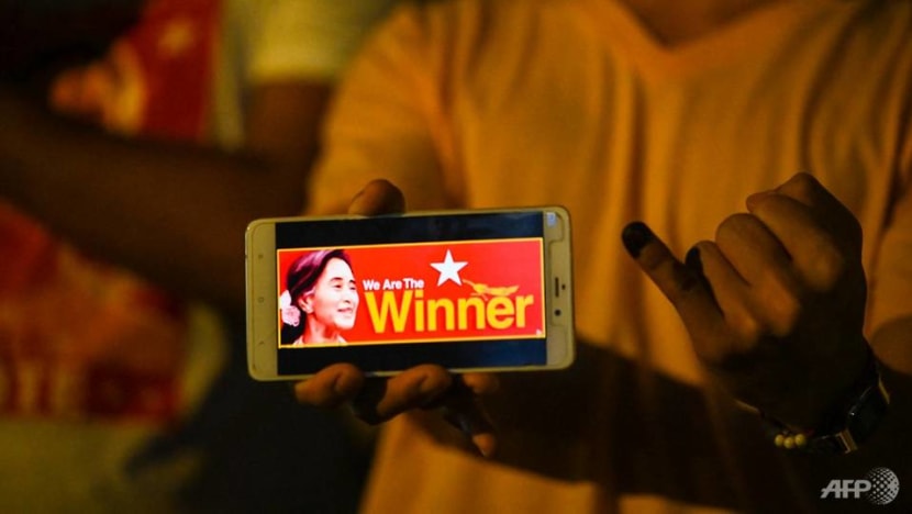 Aung San Suu Kyi's ruling party claims resounding election win in Myanmar Aung San Suu Kyi's ruling party claims resounding election win in Myanmar