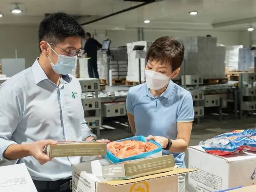 Minister for Sustainability and the Environment Grace Fu at the Jurong Cold Store on July 21, 2021. Minister for Sustainability and the Environment Grace Fu at the Jurong Cold Store on July 21, 2021.