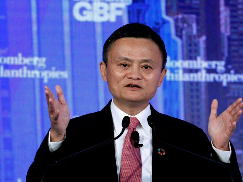 Jack Ma, Executive Chairman, Alibaba Group, speaks at The Bloomberg Global Business Forum in New York City, US, September 20, 2017. Photo: Reuters