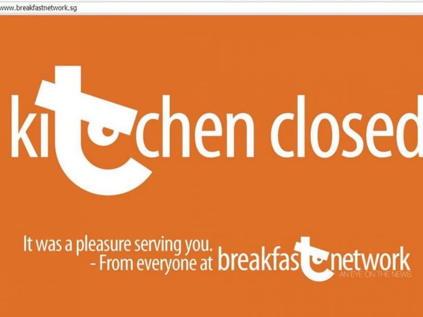 Screenshot of Breakfast Network website.
