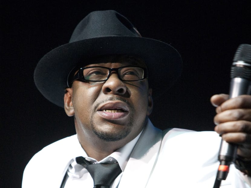 Singer Bobby Brown, former husband of the late Whitney Houston, performs with New Edition at Mohegan Sun Casino in Uncasville, Conn on Feb 18, 2012. Photo: AP