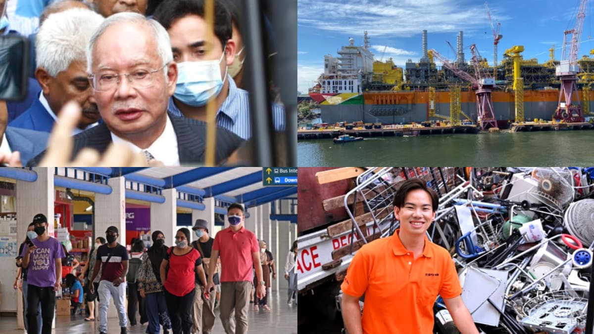 Roundup Harian, 23 Agustus: Najib masuk penjara setelah kalah dalam banding terakhir dalam kasus terkait 1MDB;  pekerja hilang setelah dermaga galangan kapal Keppel runtuh;  Inflasi inti Singapura naik