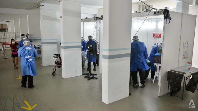 Mandatory COVID-19 testing begins for residents at Hougang HDB block Mandatory COVID-19 testing begins for residents at Hougang HDB block