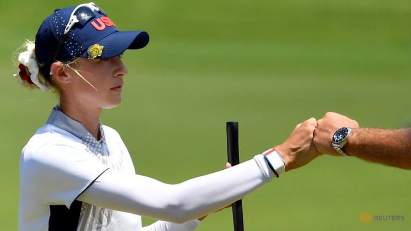 Olympics-Golf-Swede Sagstrom leads in Tokyo by one stroke, Korda in hunt Olympics-Golf-Swede Sagstrom leads in Tokyo by one stroke, Korda in hunt