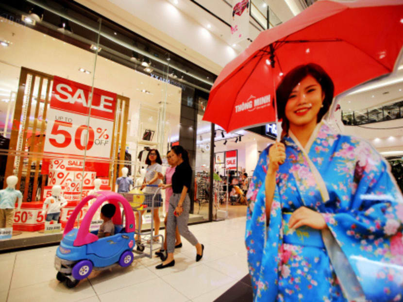 Aeon Mall in Hanoi. Vietnam, with a rapidly expanding middle class, is an alluring alternative to Japan for retailers such as Aeon. Photo: Bloomberg