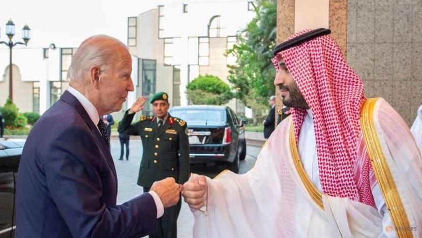 Biden fist bumps Saudi crown prince on trip that seeks to reset ties Biden fist bumps Saudi crown prince on trip that seeks to reset ties