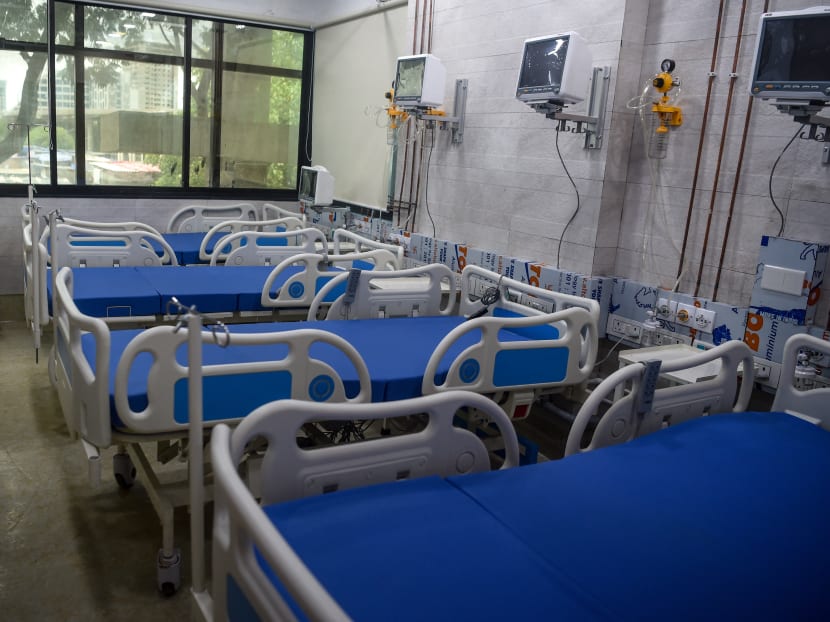 Beds are being arranged at a hospital recently set up for Covid-19 patients in Mumbai, India on July 2, 2020.