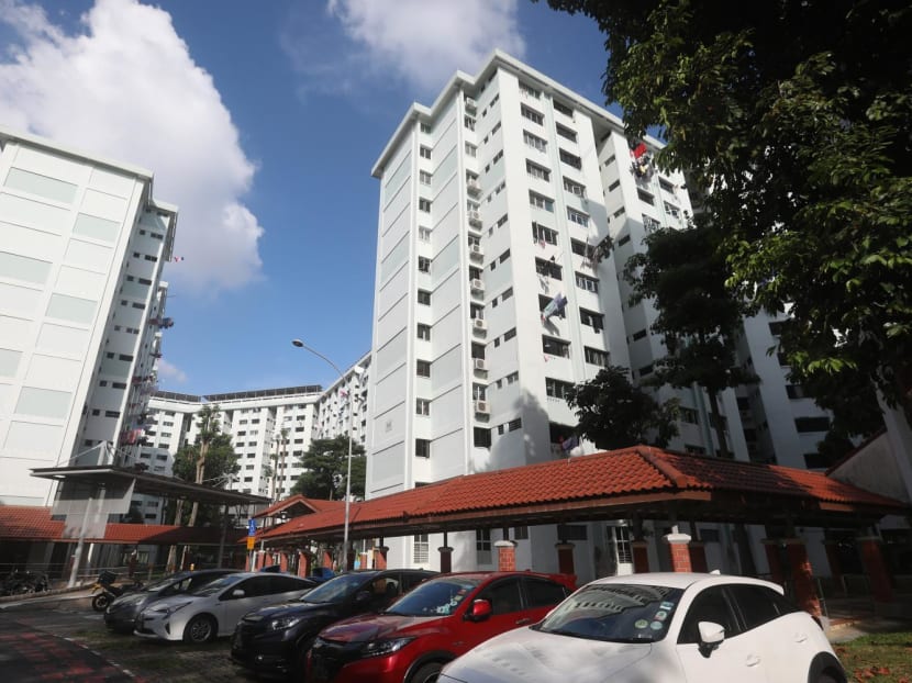 A view of the public housing blocks on Ang Mo Kio Avenue 3 that were chosen for the Selective En Bloc Redevelopment Scheme. A view of the public housing blocks on Ang Mo Kio Avenue 3 that were chosen for the Selective En Bloc Redevelopment Scheme.