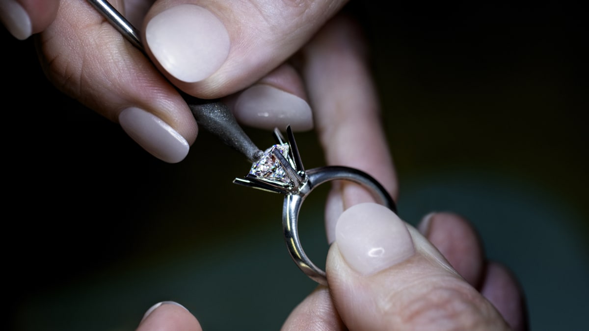 The artistry within Tiffany True Setting showcases the intricate craft of diamond cutting