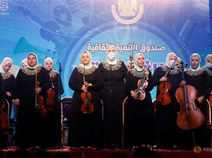 Egyptian orchestra for visually-impaired women resumes concerts amid coronavirus Egyptian orchestra for visually-impaired women resumes concerts amid coronavirus