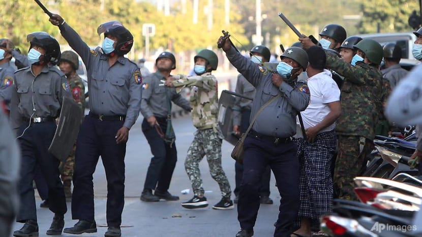 Myanmar security forces open fire to disperse protesters Myanmar security forces open fire to disperse protesters