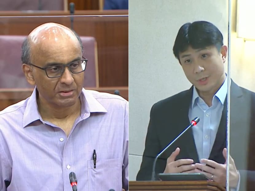 During a debate in Parliament, Mr Tharman Shanmugaratnam (left) took issue with the comments made by Dr Jamus Lim (right) on the PAP Government's social policies. During a debate in Parliament, Mr Tharman Shanmugaratnam (left) took issue with the comments made by Dr Jamus Lim (right) on the PAP Government's social policies.