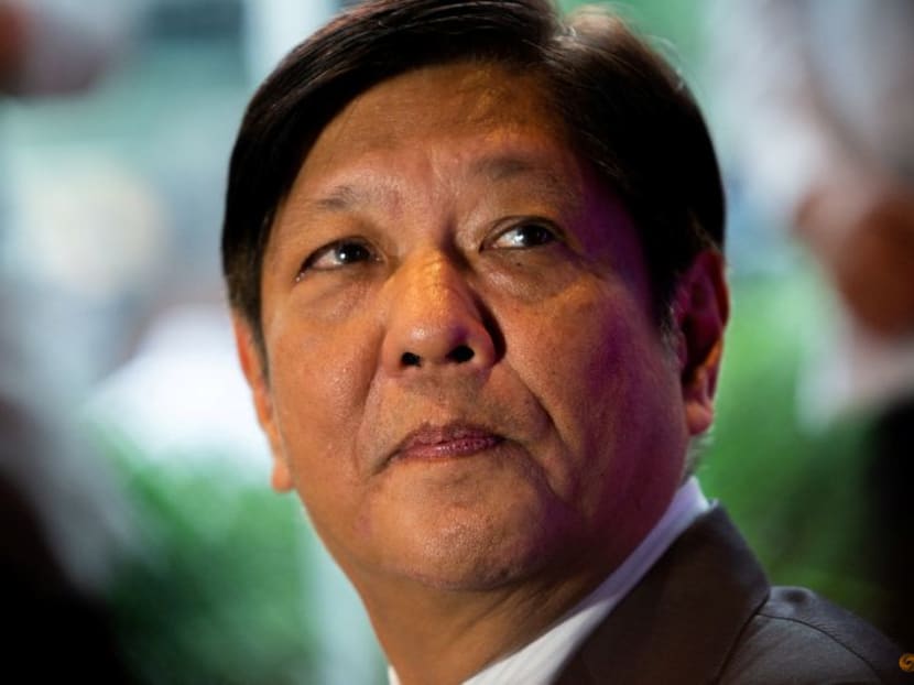 FILE PHOTO: Philippine president-elect Ferdinand "Bongbong" Marcos Jr., son of late dictator Ferdinand Marcos, is photographed during a news conference at his headquarters in Mandaluyong City, Metro Manila, Philippines, May 23, 2022. REUTERS/Lisa Marie David/File Photo FILE PHOTO: Philippine president-elect Ferdinand "Bongbong" Marcos Jr., son of late dictator Ferdinand Marcos, is photographed during a news conference at his headquarters in Mandaluyong City, Metro Manila, Philippines, May 23, 2022. REUTERS/Lisa Marie David/File Photo