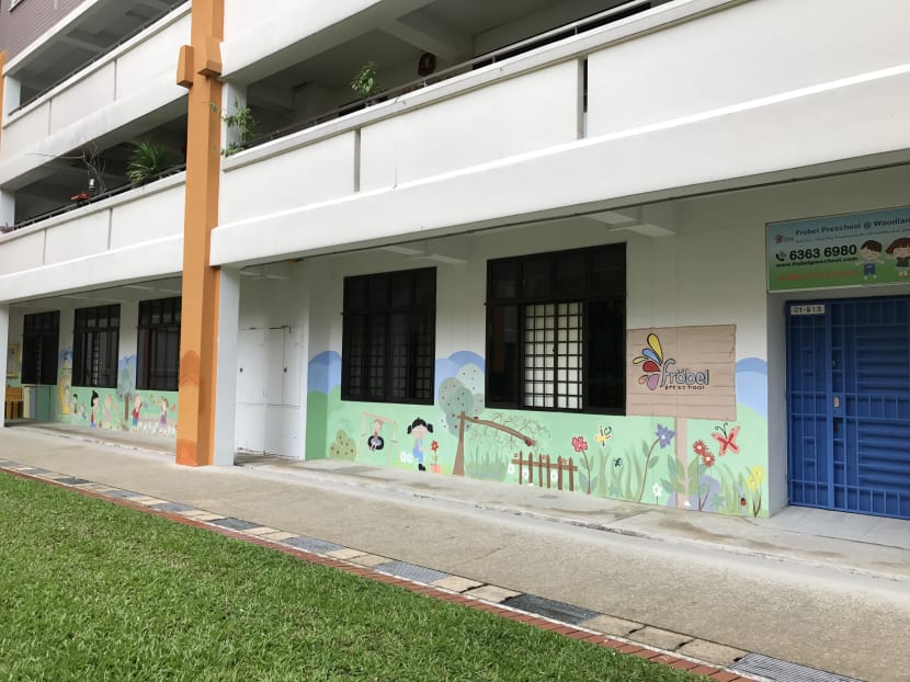 The Frobel Preschool at Woodlands. It is one of the four preschools that will close from Oct 12, following the recent closure of three other preschools under the same company. Photo: Toh Ee Ming/TODAY