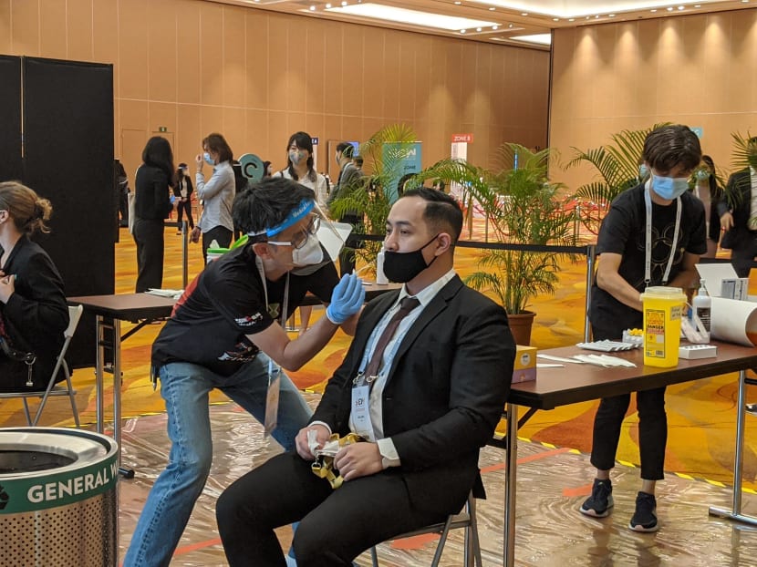 I took a rapid test to attend S’pore’s first large in-person conference since Covid-19 hit. It was a breeze I took a rapid test to attend S’pore’s first large in-person conference since Covid-19 hit. It was a breeze