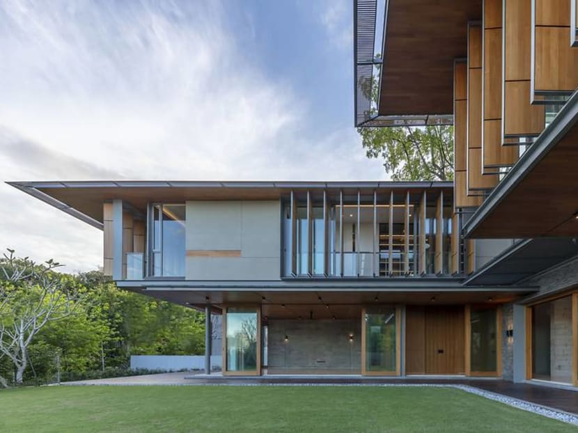 A Singapore home with a three-storey 'loudspeaker' to call everyone to mealtimes