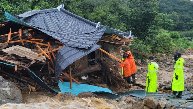 韩国强降雨死亡失踪人数达50人 为12年来最多