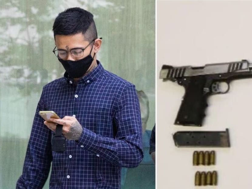 Muhammad Ikram Abdul Aziz bought the semi-automatic Seahawk pistol and eight bullets during a trip to Johor Baru, Malaysia. Muhammad Ikram Abdul Aziz bought the semi-automatic Seahawk pistol and eight bullets during a trip to Johor Baru, Malaysia.