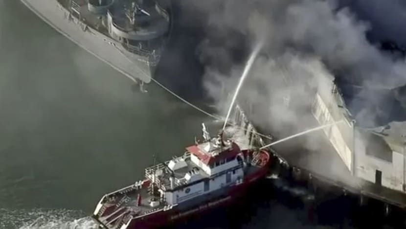 Kebakaran musnahkan gudang di Fisherman's Wharf, San Francisco