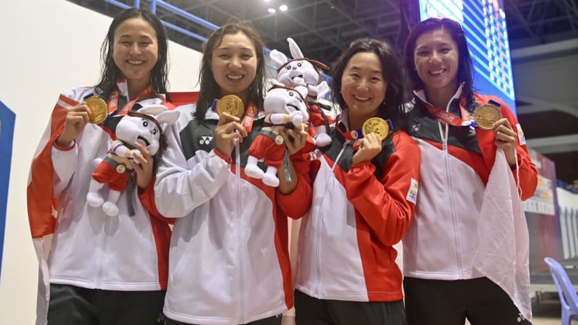 Swimming: Women’s 4x100m freestyle relay team clinch Singapore’s 1,000th SEA Games gold