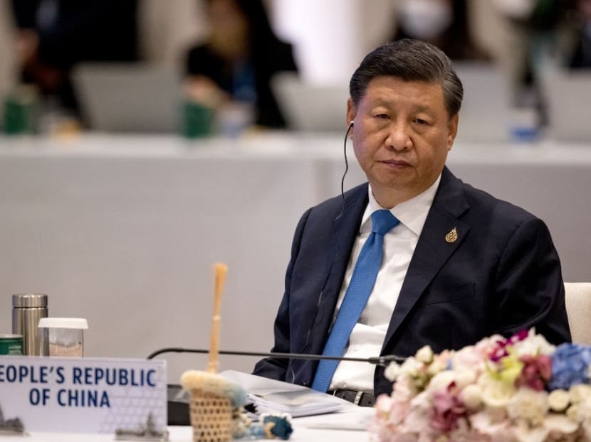 China's President Xi Jinping looks on during the handover ceremony at the Asia-Pacific Economic Cooperation (Apec) summit in Bangkok on Nov 19, 2022. China's President Xi Jinping looks on during the handover ceremony at the Asia-Pacific Economic Cooperation (Apec) summit in Bangkok on Nov 19, 2022.