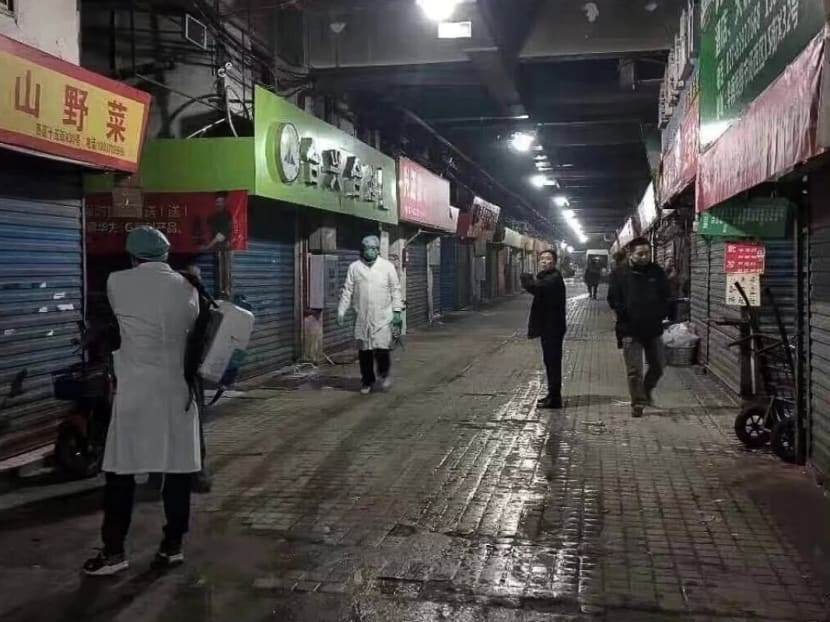 The Wuhan seafood market, which is at the centre of the pneumonia outbreak, has been closed since Wednesday.