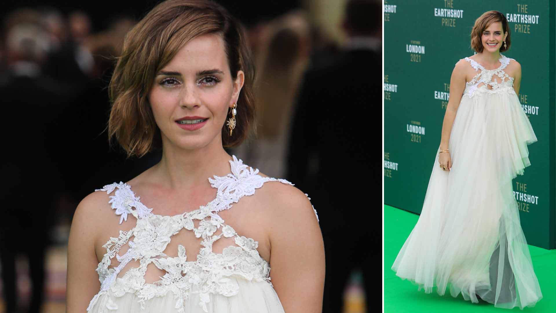 Emma Watson’s Earthshot Prize Ceremony Gown Recycled From 10 Wedding Dresses Emma Watson’s Earthshot Prize Ceremony Gown Recycled From 10 Wedding Dresses