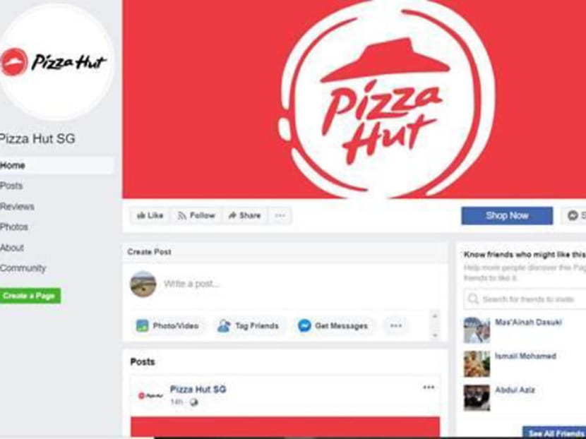 A screengrab of a fake Pizza Hut website used in the phishing scam.