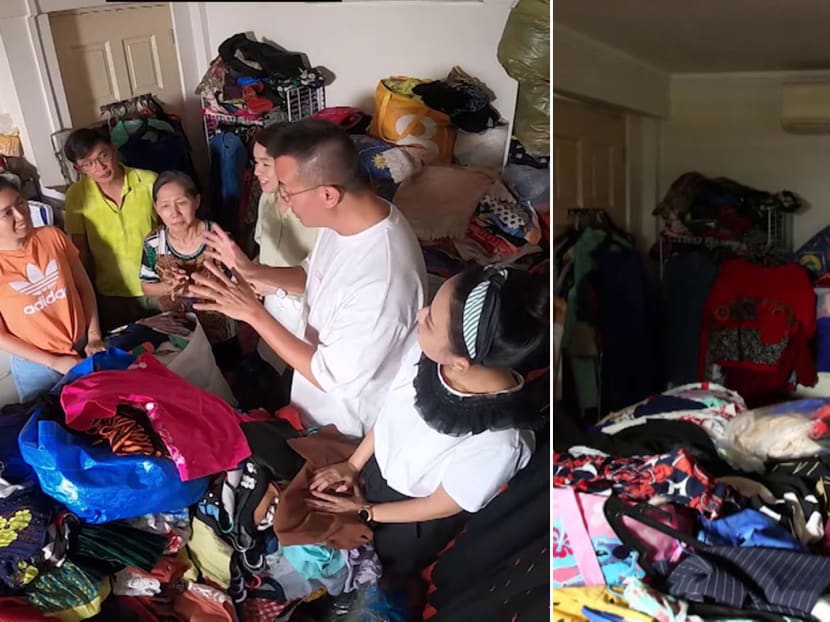 This Retiree’s 3-Room Flat Is Full Of Clothes She Hoards, She Has No Space To Sleep In The Bedroom Or Cook In The Kitchen — Here’s How She Turned Things Around