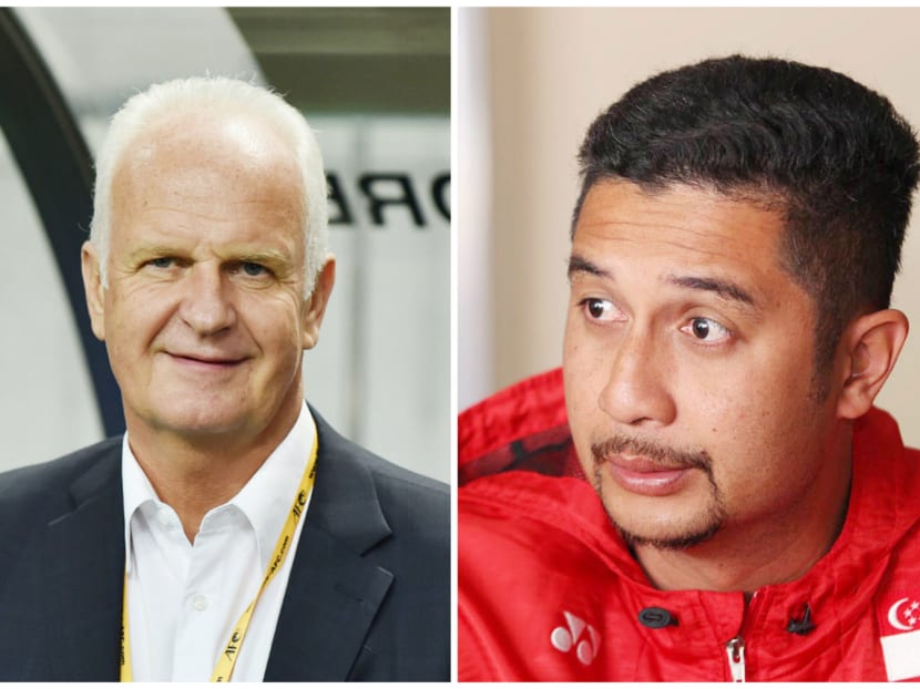 Lions coach Bernd Stange and Aide Iskandar. Photos: Getty Images, TODAY file photo
