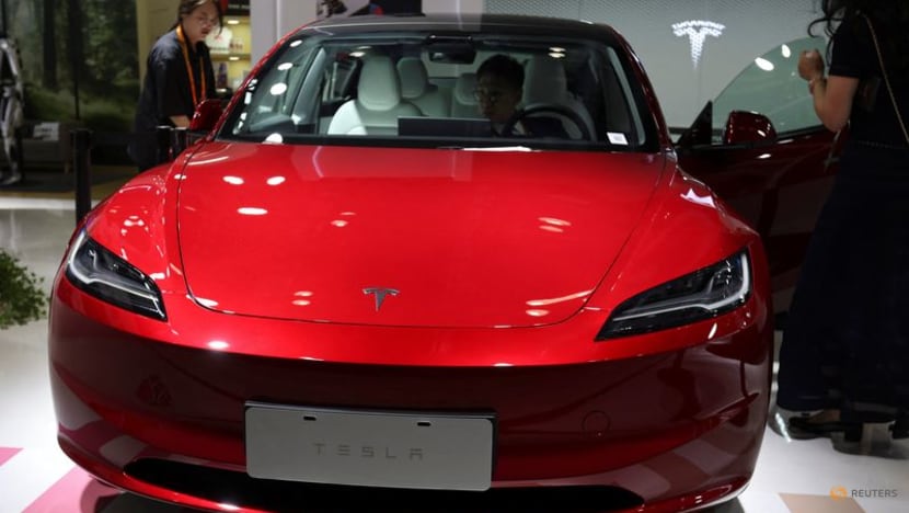 Tesla shows off restyled Model 3 sedan at Beijing trade fair 