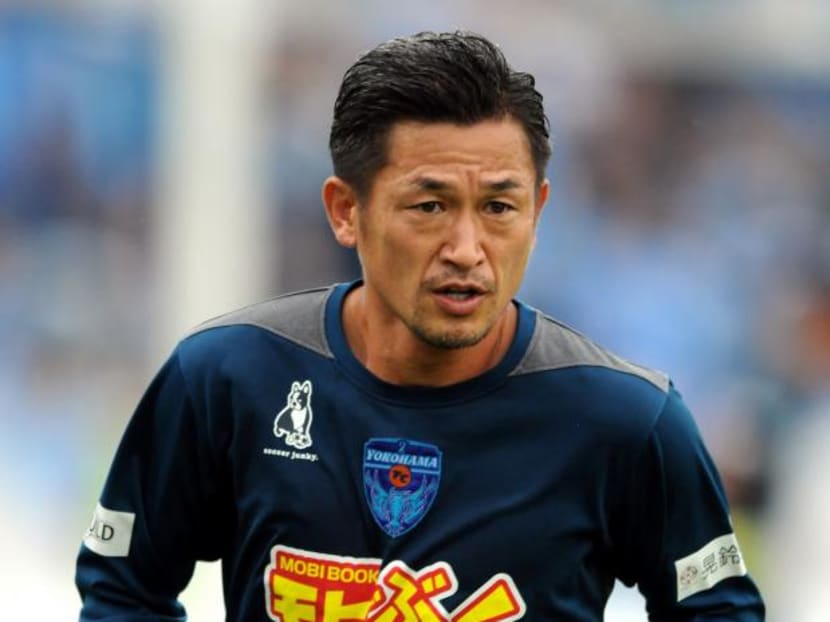 Kazuyoshi Miura, adored by Japanese fans, and nicknamed 'King Kazu', blazed a trail for Japanese players when he joined Italy's Genoa in 1994 and scored 55 goals in 89 appearances for Japan. Photo: Getty Images