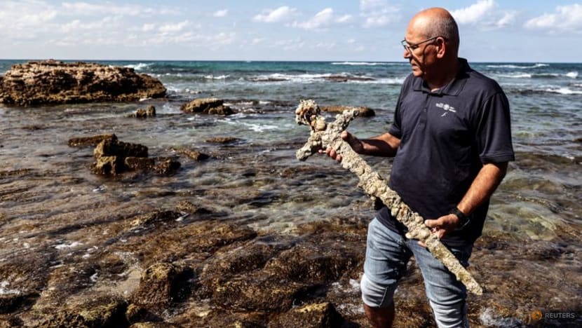 Sharp-eyed diver recovers crusader sword from Med seabed Sharp-eyed diver recovers crusader sword from Med seabed