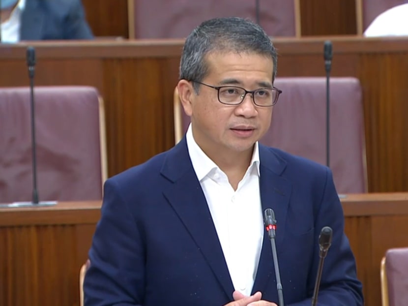 Second Minister for Law Edwin Tong speaking in Parliament on Sept 13, 2021.
