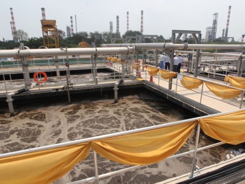 A tank at Jurong Water Reclamation Plant. This project will serve as a pilot for the future Tuas Water Reclamation Plant, which will be built under Phase Two of the Deep Tunnel Sewerage System. TODAY file photo