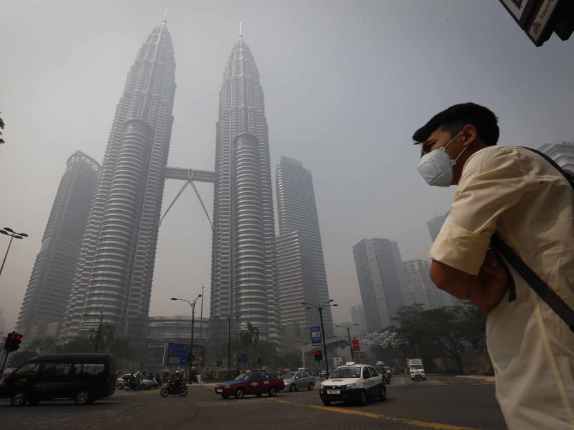 The Petronas Twin Tower covered by haze in Kuala Lumpur, Malaysia. Photo: AP