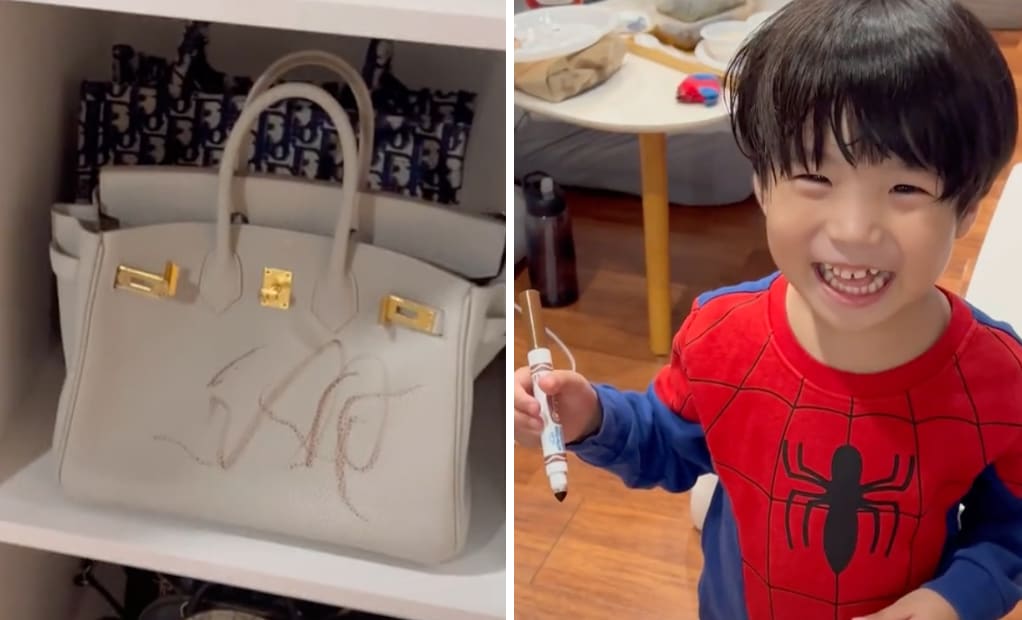 Influencer Naomi Neo s 4 Year Old Son Drew On Her Hermes Birkin Bag With A Marker Netizens Think She s Too Lenient 8days