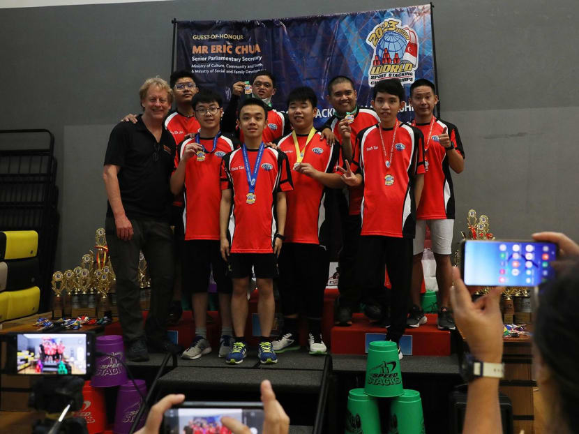 9 S'poreans with special needs win medals at World Sport Stacking  Championship - TODAY