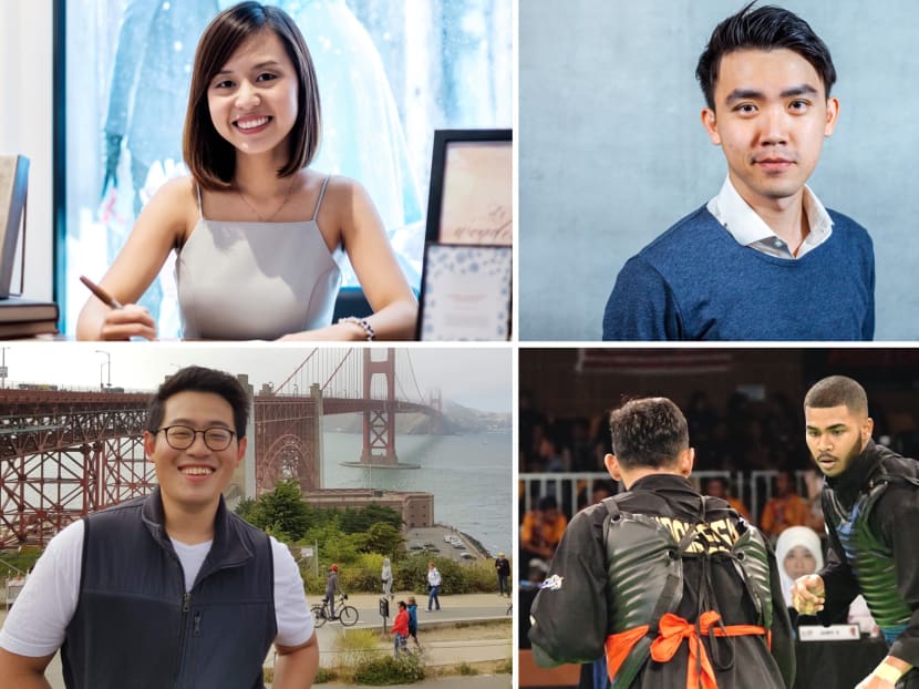 Clockwise from top left: Ms Marilyn Chew, Mr Jay Lim, Mr Sheik Farhan and Mr Chia Jeng Yang, who are on Forbes' 30 Under 30 Asia list for 2021.