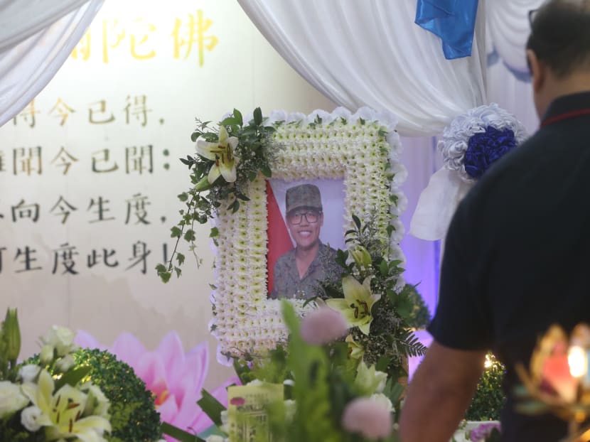 Private Dave Lee Han Xuan, 19, a Guardsman from the 1st Battalion Singapore Guards, was found with signs of heat injury after an 8km fast march at Bedok Camp on April 18. Private Dave Lee Han Xuan, 19, a Guardsman from the 1st Battalion Singapore Guards, was found with signs of heat injury after an 8km fast march at Bedok Camp on April 18.