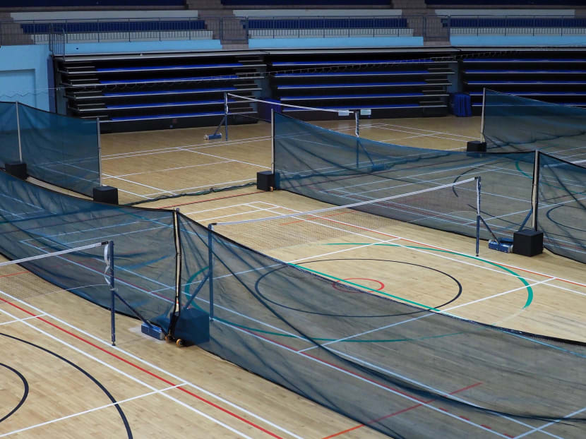 ActiveSG badminton courts in Jurong East.