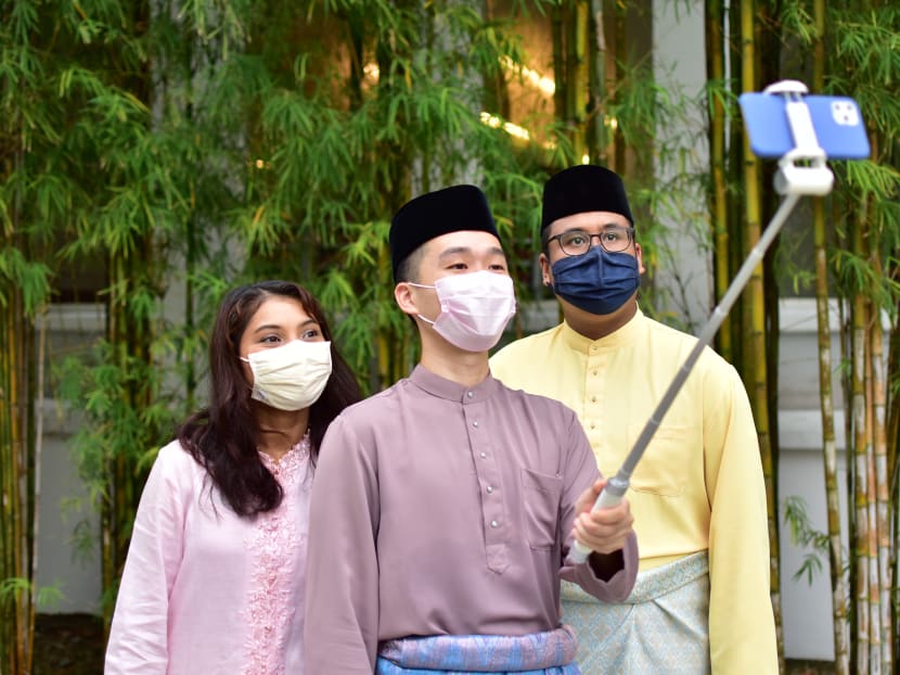The author (centre) with fellow NUS Students’ Political Association members Fithri and Qayyum in a photo at the NUS Bukit Timah campus on May 12, 2021. The author (centre) with fellow NUS Students’ Political Association members Fithri and Qayyum in a photo at the NUS Bukit Timah campus on May 12, 2021.