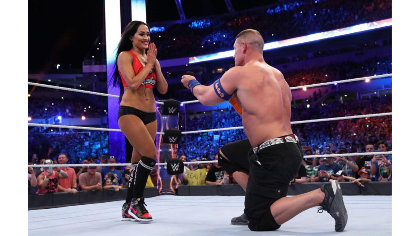 John Cena and Nikki Bella engaged John Cena and Nikki Bella engaged