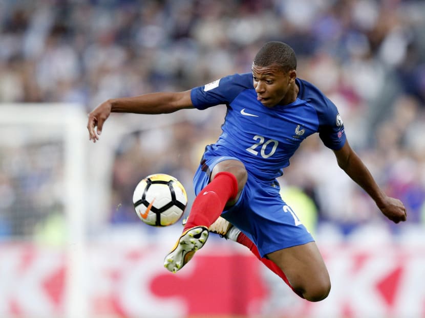 Kylian Mbappe in action during the World Cup qualifier against the Netherlands last week. The 18-year-old, who has been hailed as the future of French football, scored his first goal for France in a 4-0 win. Photo: AP