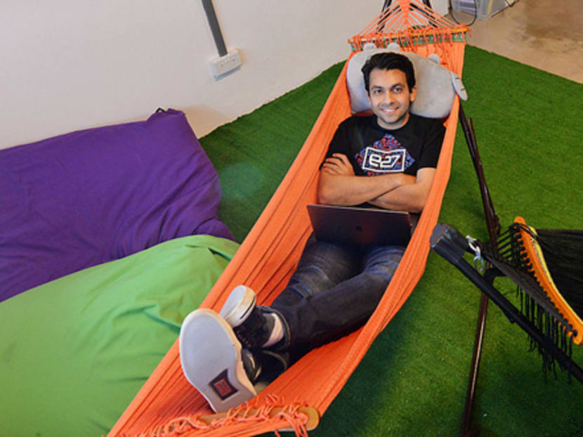 Mr Mohan Belani, co-founder and CEO of e27, an ‘online marketplace’ curating IT products for start-ups. Photo: Robin Choo