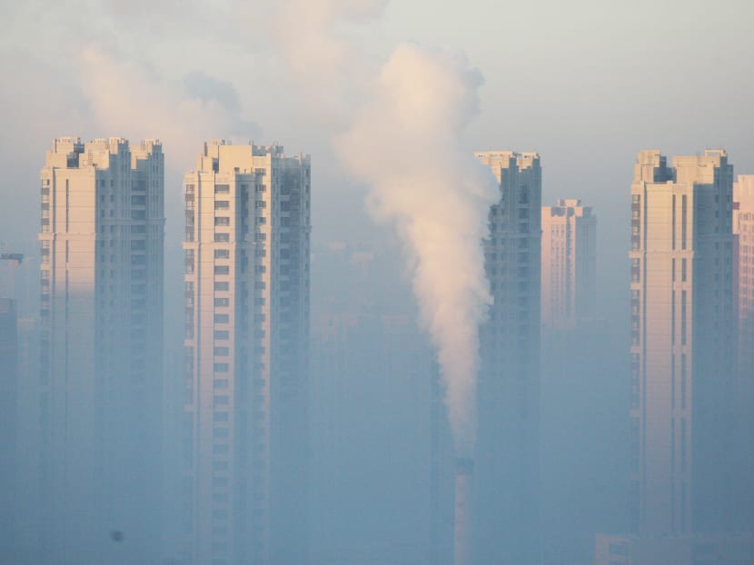 A chimney spewing matter into the air in front of residential buildings during a polluted day in Harbin, Heilongjiang Province, China. A new report has shown that environmental carcinogens are resulting in millions of new diagnoses of cancer a year. Photo: Reuters