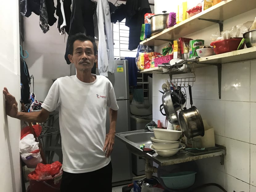 Mr Ong Ai Wah, 56, is unemployed and lives in a one-room rental flat at Jalan Kukoh. Mr Ong Ai Wah, 56, is unemployed and lives in a one-room rental flat at Jalan Kukoh.