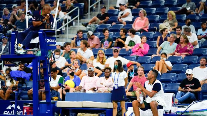 Tennis: Kyrgios throws in the towel in first round loss Tennis: Kyrgios throws in the towel in first round loss